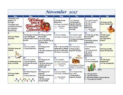 Activities Calendar November 2017 Dinwiddie Health Rehab Center