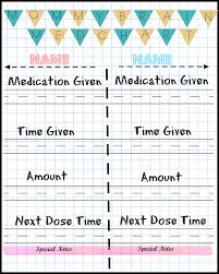 Medicine Chart For Kids Inspiration Joy And Gladness Of