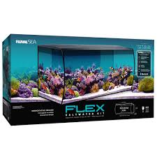 Flex Saltwater Aquarium Kit 32 5 Us Gal 123 L Black Fluval Canada