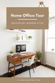 home office tour midcentury modern