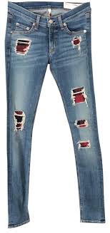 Rag Bone Sloane Plaid Repair Skinny Jeans Size 0 Xs 25 76 Off Retail