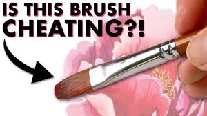 this brush makes painting flowers so