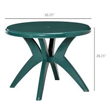 Outsunny Patio Dining Table With
