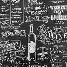 White Chalkboard Wine Wallpaper Modern
