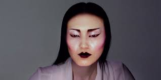 video of real time projected cgi makeup