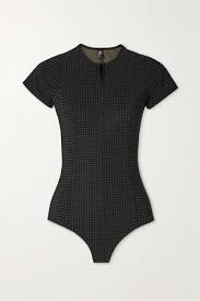black farrah polka dot bonded swimsuit