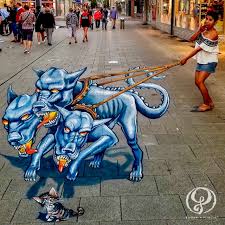 3d Streetpainting At Internationales Streetart Festival