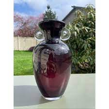 Amethyst Purple Blown Glass Vase
