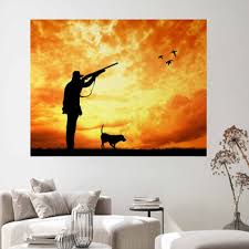 hunting wall decor in canvas murals