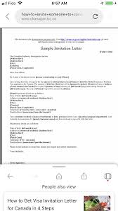 An invitation letter for visa. How To Write A Purpose Of Travel Letter For A Visitors Visa To Canada Quora