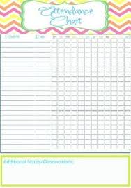 Teacher Attendance Chart Printable Instant Editable