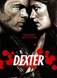 Hall as dexter morgan, a blood Dexter This Poster Is Everything Dexter Morgan Dexter Dexter Debra