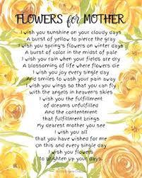 mothers day poems flowers for mother