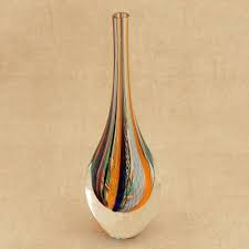 Murano Style Art Glass Vase 11 Inch