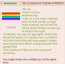 Anon has a gay cousin : r/greentext
