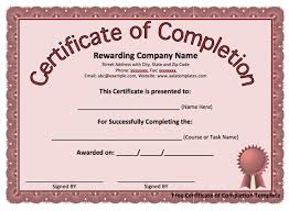 Sample Certificates Of Completion Clipart Images Gallery For