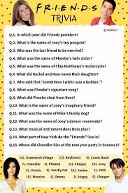 Read on for some hilarious trivia questions that will make your brain and your funny bone work overtime. Quotes About Wedding 75 Friends Trivia Questions Answers Meebily In 2021 Friends Trivia Trivia Questions And Answers Friend Quiz