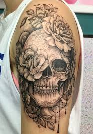 rose skull tattoo meaning a symbolic