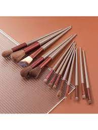 professional pink red makeup brushes