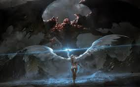 Angels Fighting Demons Fantasy Art