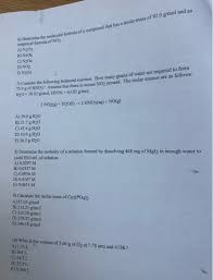 solved determine the molecular formula