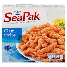 sea pak clam strips 10 oz frozen fish