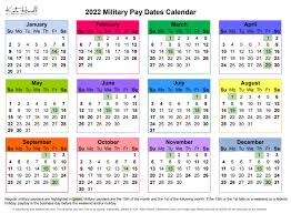 2022 active duty military paydays