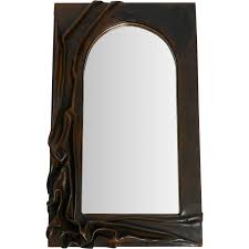 Vintage Wooden Wall Mirror With An