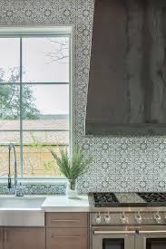 Soft grey and charcoal hues lend to their versatile style. Hand Painted Blue Mosaic Kitchen Tiles Transitional Kitchen
