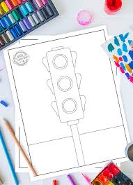 Traffic Signal And Signs Coloring Pages