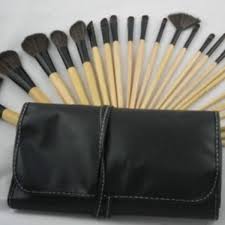smart set of 24 makeup brushes black
