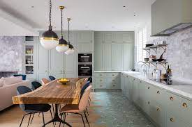 75 green floor kitchen ideas you ll