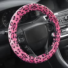 Hot Pink Leopard Print Seat Covers For