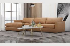 maia sectional top vine leather sofa
