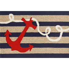 striped coastal nautical anchor outdoor