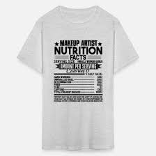 makeup artist nutrition facts men s t