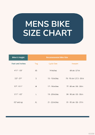 free mens bike size chart in