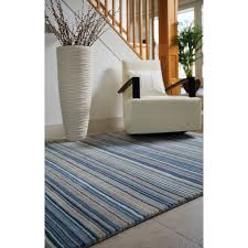 ombre stripe patterned rug in 100 wool