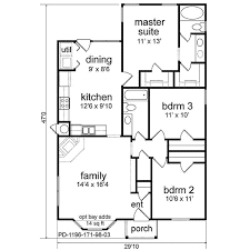 Cottage Style House Plan 3 Beds 2