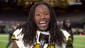 Alvin kamara showed his support for nascar's only black driver, bubba wallace, during sunday's race. Nfl On Fox Alvin Kamara Joins Erin Andrews After Nfl Record 6 Td Day Facebook