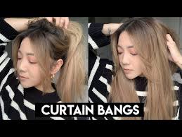 how to cut curtain bangs easy to