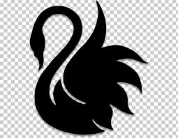 silhouette black swan drawing png