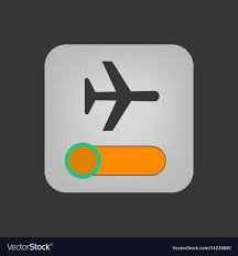 airplane mode icon royalty free vector