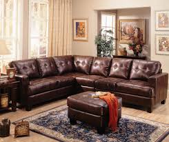 samuel contemporary leather sectional