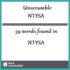 unscramble ntysa unscrambled 39 words