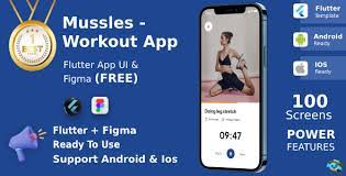 workout apps ui kit flutter figma