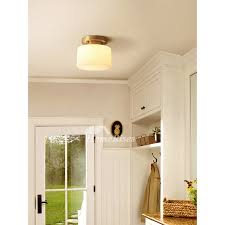 Polished Brass Ceiling Lights Modern Commercial Lighting Fixtures Hallway Round Small Glass Semi Flush
