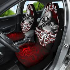 Sugar Skull Gothic Car Seat Covers