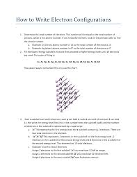 How To Write Electron Configurations