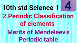 10th std science periodic